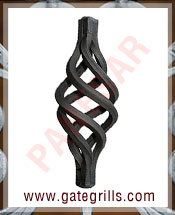 Wrought Iron basket - Ornamental Iron basket - gate baskets - mild steel baskets - twisted wire baskets - gate hardware - gate parts manufacturers exporters suppliers in india