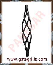 Wrought Iron basket - Ornamental Iron basket - gate baskets - mild steel baskets - twisted wire baskets - gate hardware - gate parts manufacturers exporters suppliers in india