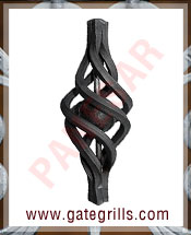 Wrought Iron basket - Ornamental Iron basket - gate baskets - mild steel baskets - twisted wire baskets - gate hardware - gate parts manufacturers exporters suppliers in india