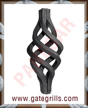 Wrought Iron basket - Ornamental Iron basket - gate baskets - mild steel baskets - twisted wire baskets - gate hardware - gate parts manufacturers exporters suppliers in india