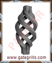 Wrought Iron basket - Ornamental Iron basket - gate baskets - mild steel baskets - twisted wire baskets - gate hardware - gate parts manufacturers exporters suppliers in india