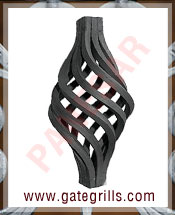 Wrought Iron basket - Ornamental Iron basket - gate baskets - mild steel baskets - twisted wire baskets - gate hardware - gate parts manufacturers exporters suppliers in india