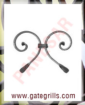 Wrought Iron Clip on Unit - Ornamental Iron Clip on Unit - gate Clip on Unit  - mild steel Clip on Unit - gate and fending parts manufacturers exporters suppliers in india