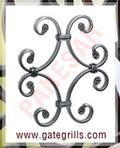 Wrought Iron Clip on Unit - Ornamental Iron Clip on Unit - gate Clip on Unit  - mild steel Clip on Unit - gate and fending parts manufacturers exporters suppliers in india