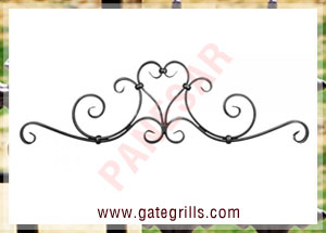 Wrought Iron gate tops - Ornamental Iron gate tops - gate tops - mild steel gate tops - cast iron gate tops - gate tops manufacturers exporters suppliers in india