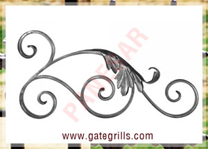 Wrought Iron gate tops - Ornamental Iron gate tops - gate tops - mild steel gate tops - cast iron gate tops - gate tops manufacturers exporters suppliers in india