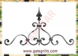 Wrought Iron gate tops - Ornamental Iron gate tops - gate tops - mild steel gate tops - cast iron gate tops - gate tops manufacturers exporters suppliers in india