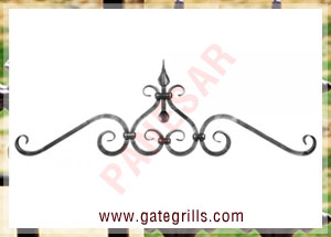 Wrought Iron gate tops - Ornamental Iron gate tops - gate tops - mild steel gate tops - cast iron gate tops - gate tops manufacturers exporters suppliers in india