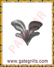 Wrought Iron Leaves and Flowers - Ornamental Iron Leaves and Flowers - gate Leaves and Flowers - cast iron Leaves and Flowers - gate hardware - gate parts manufacturers exporters suppliers in india