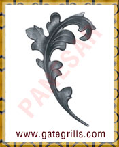 Wrought Iron Leaves and Flowers - Ornamental Iron Leaves and Flowers - gate Leaves and Flowers - cast iron Leaves and Flowers - gate hardware - gate parts manufacturers exporters suppliers in india