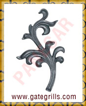 Wrought Iron Leaves and Flowers - Ornamental Iron Leaves and Flowers - gate Leaves and Flowers - cast iron Leaves and Flowers - gate hardware - gate parts manufacturers exporters suppliers in india