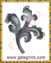 Wrought Iron Leaves and Flowers - Ornamental Iron Leaves and Flowers - gate Leaves and Flowers - cast iron Leaves and Flowers - gate hardware - gate parts manufacturers exporters suppliers in india