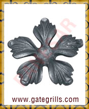 Wrought Iron Leaves and Flowers - Ornamental Iron Leaves and Flowers - gate Leaves and Flowers - cast iron Leaves and Flowers - gate hardware - gate parts manufacturers exporters suppliers in india