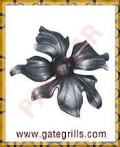 Wrought Iron Leaves and Flowers - Ornamental Iron Leaves and Flowers - gate Leaves and Flowers - cast iron Leaves and Flowers - gate hardware - gate parts manufacturers exporters suppliers in india