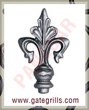 Wrought iron gates Railheads, finials, Gate heads railings Wrought iron gate hardware manufacturers exporters suppliers in india