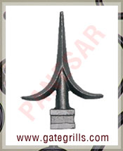 Wrought iron gates Railheads, finials, Gate heads railings Wrought iron gate hardware manufacturers exporters suppliers in india