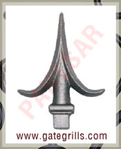 Wrought iron gates Railheads, finials, Gate heads railings Wrought iron gate hardware manufacturers exporters suppliers in india