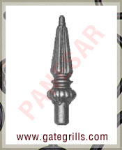 Wrought iron gates Railheads, finials, Gate heads railings Wrought iron gate hardware manufacturers exporters suppliers in india