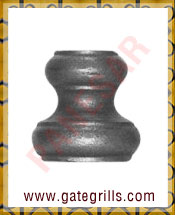 Wrought Iron collars - Ornamental Iron collars - gate collars - mild steel collars - cast iron collars - gate bushes manufacturers exporters suppliers in india