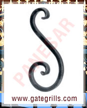 Wrought Iron scrolls - Ornamental Iron scrolls - gate scrolls - mild steel scrolls - cast iron scrolls - gate scrolls manufacturers exporters suppliers in india