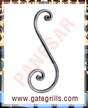 Wrought Iron scrolls - Ornamental Iron scrolls - gate scrolls - mild steel scrolls - cast iron scrolls - gate scrolls manufacturers exporters suppliers in india