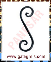 Wrought Iron scrolls - Ornamental Iron scrolls - gate scrolls - mild steel scrolls - cast iron scrolls - gate scrolls manufacturers exporters suppliers in india