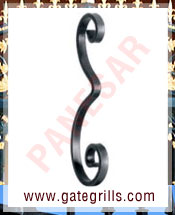 Wrought Iron scrolls - Ornamental Iron scrolls - gate scrolls - mild steel scrolls - cast iron scrolls - gate scrolls manufacturers exporters suppliers in india