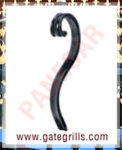 Wrought Iron scrolls - Ornamental Iron scrolls - gate scrolls - mild steel scrolls - cast iron scrolls - gate scrolls manufacturers exporters suppliers in india