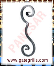 Wrought Iron scrolls - Ornamental Iron scrolls - gate scrolls - mild steel scrolls - cast iron scrolls - gate scrolls manufacturers exporters suppliers in india