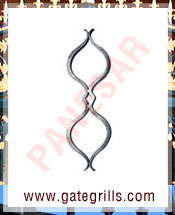 Wrought Iron scrolls - Ornamental Iron scrolls - gate scrolls - mild steel scrolls - cast iron scrolls - gate scrolls manufacturers exporters suppliers in india