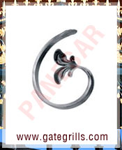 Wrought Iron scrolls - Ornamental Iron scrolls - gate scrolls - mild steel scrolls - cast iron scrolls - gate scrolls manufacturers exporters suppliers in india