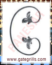 Wrought Iron scrolls - Ornamental Iron scrolls - gate scrolls - mild steel scrolls - cast iron scrolls - gate scrolls manufacturers exporters suppliers in india