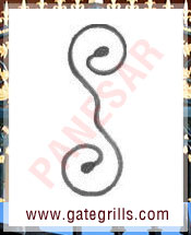 Wrought Iron scrolls - Ornamental Iron scrolls - gate scrolls - mild steel scrolls - cast iron scrolls - gate scrolls manufacturers exporters suppliers in india