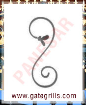 Wrought Iron scrolls - Ornamental Iron scrolls - gate scrolls - mild steel scrolls - cast iron scrolls - gate scrolls manufacturers exporters suppliers in india