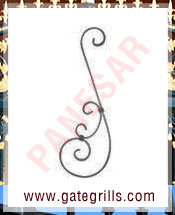 Wrought Iron scrolls - Ornamental Iron scrolls - gate scrolls - mild steel scrolls - cast iron scrolls - gate scrolls manufacturers exporters suppliers in india