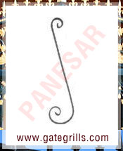 Wrought Iron scrolls - Ornamental Iron scrolls - gate scrolls - mild steel scrolls - cast iron scrolls - gate scrolls manufacturers exporters suppliers in india