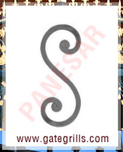 Wrought Iron scrolls - Ornamental Iron scrolls - gate scrolls - mild steel scrolls - cast iron scrolls - gate scrolls manufacturers exporters suppliers in india